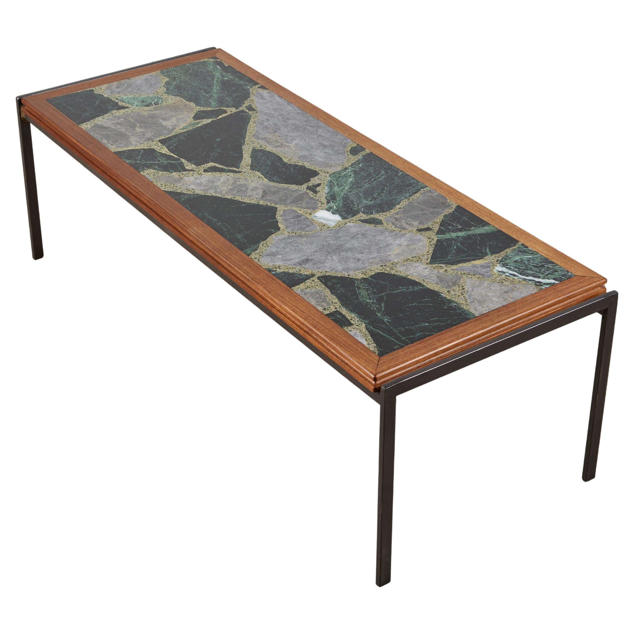 Marble Terrazzo Coffee Table by Framac For Sale