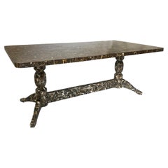 Marble Tessellated Maitland-Smith Dining Table 1980s USA Postmodern Vintage 70s