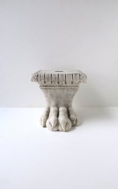 Marble Tiger Lion Cat Paw Garden Element Plant Stand
