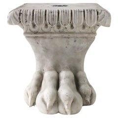Marble Tiger Lion Cat Paw Garden Element Plant Stand