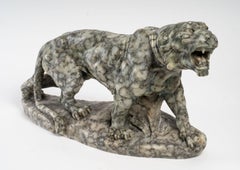 Marble Tiger Sculpture