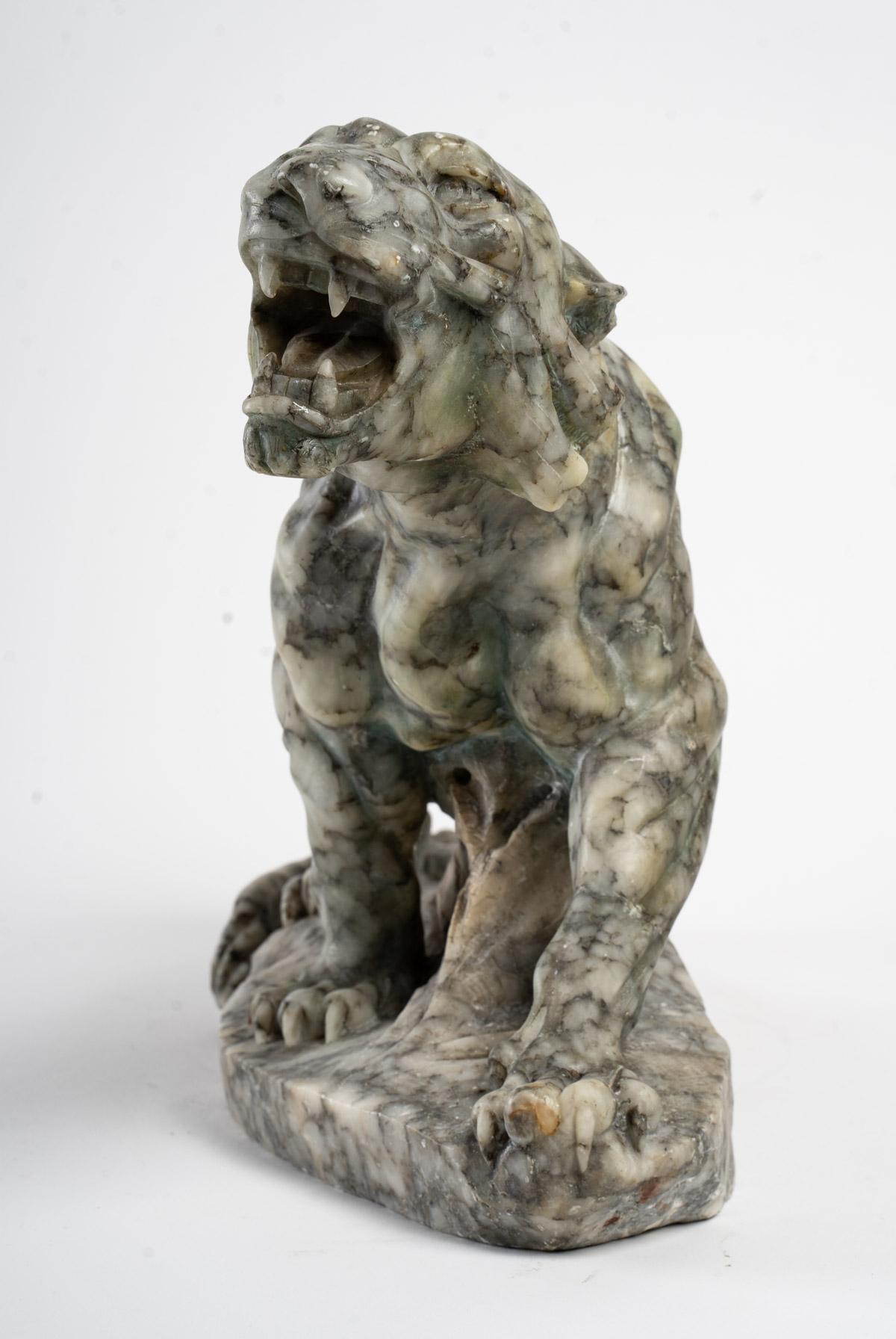 marble tiger statue