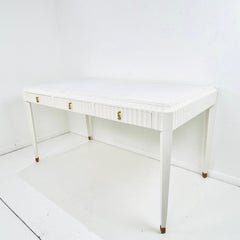 Scrivania a 3 cassetti con piano in marmo