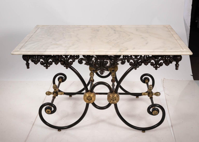 MarbleTop Baker's Table at 1stDibs
