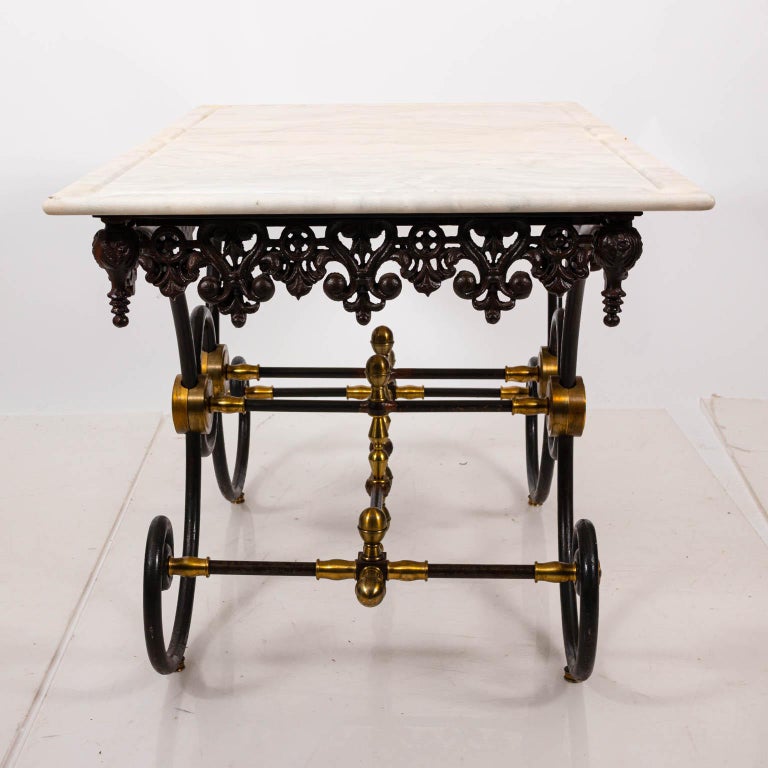 MarbleTop Baker's Table at 1stDibs