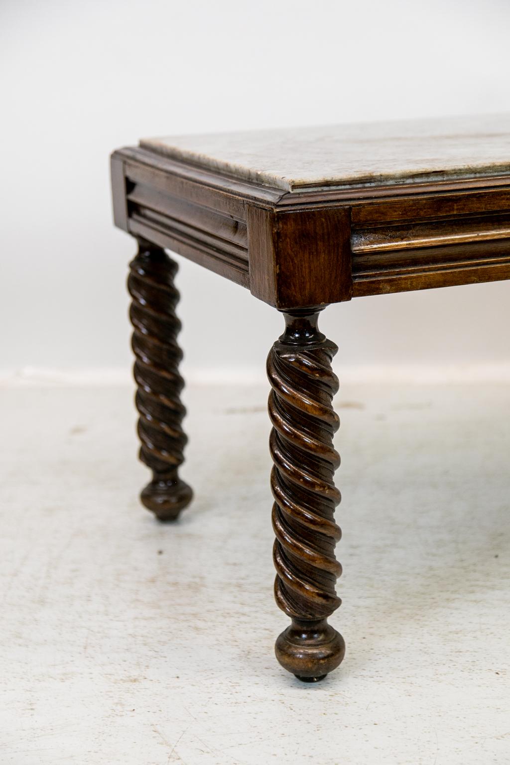 Marble Top Barley Twist Coffee Table 1