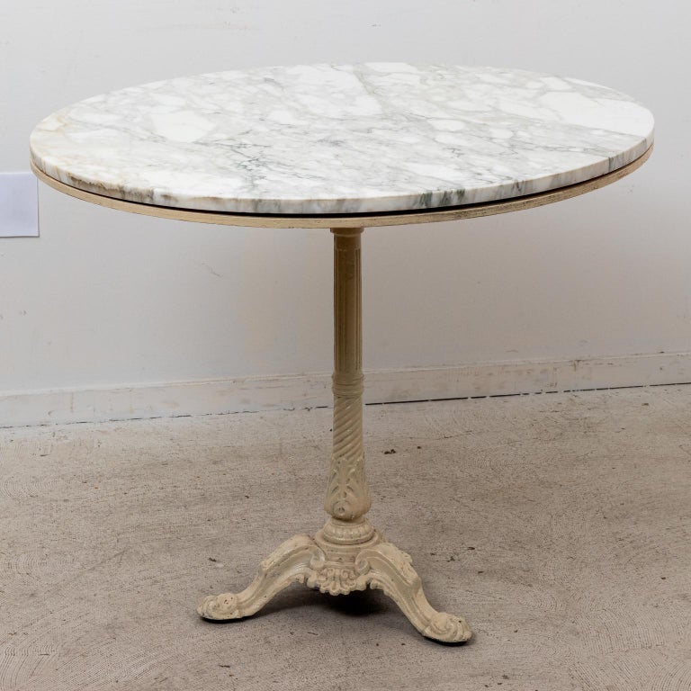 Marble Top Bistro Table at 1stDibs
