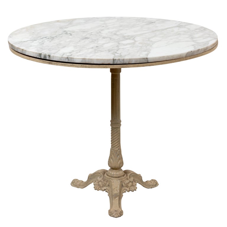 Marble Top Bistro Table at 1stDibs