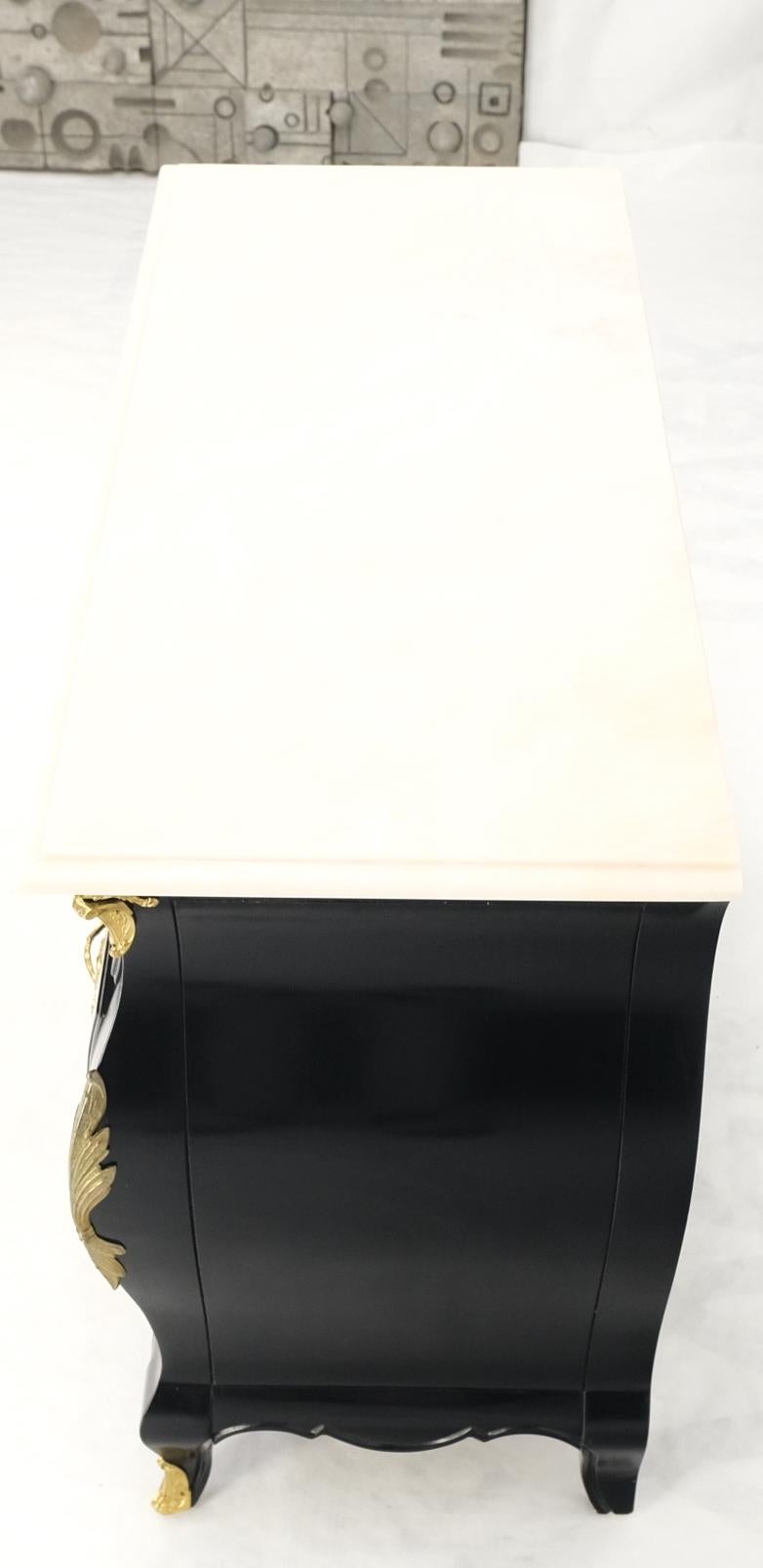 Bombay-Kleiderkommode mit Marmorplatte und schwarzem Lack und Messingbeschlägen mit 4 Schubladen in Mint im Angebot 7