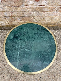 Marble Top Brass "Atomic" Side Table