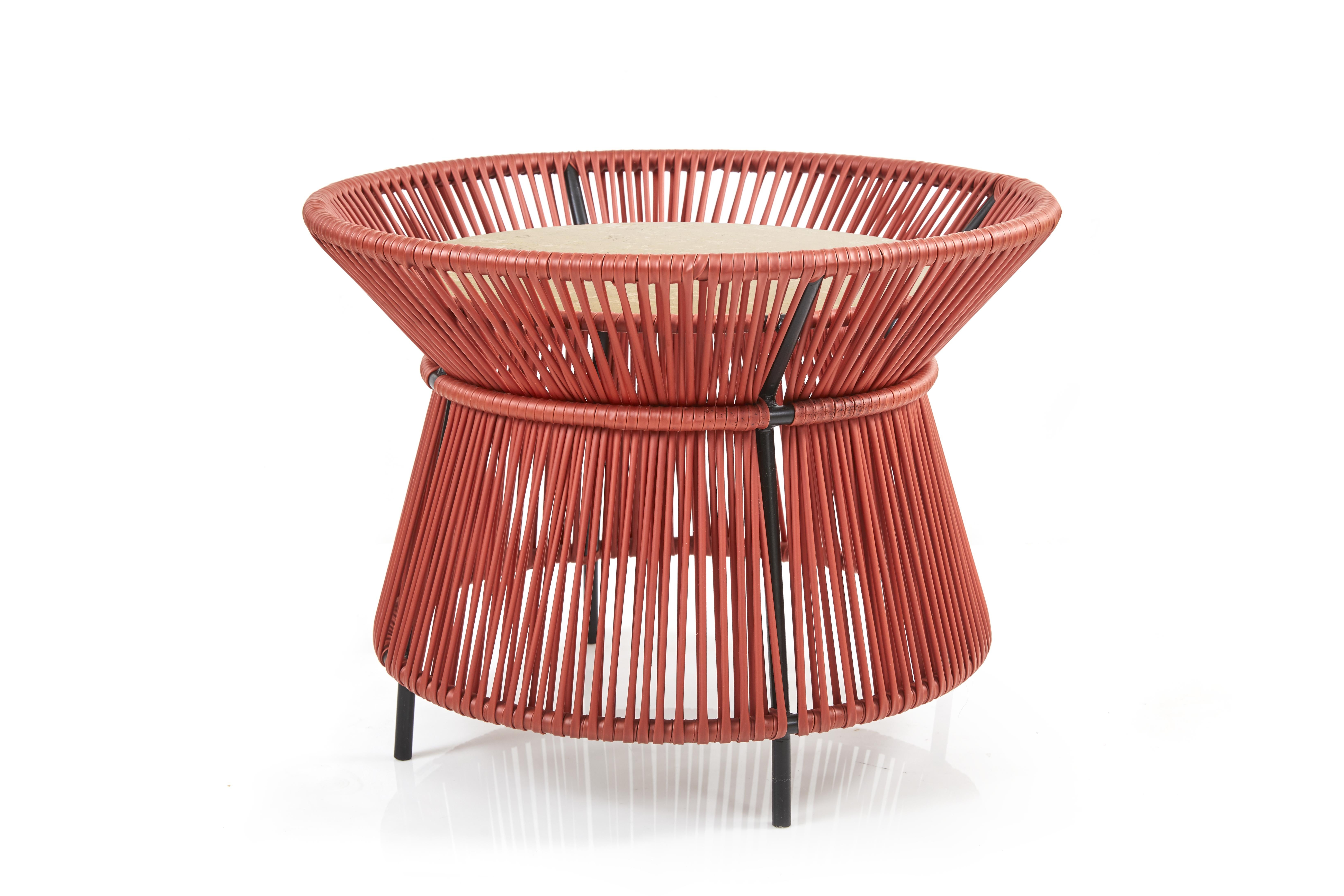 Modern Marble Top Caribe Chic Basket Table by Sebastian Herkner For Sale