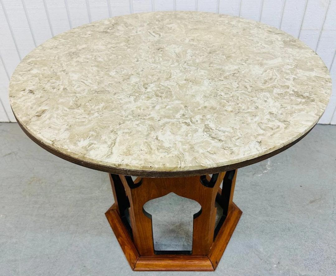 Mid-Century Modern Marble Top Center Table For Sale