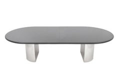 Marmorplatte Chrom Twin Pedestal Esstisch