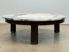 Couchtisch mit Marmorplatte von Edward Wormley für Dunbar