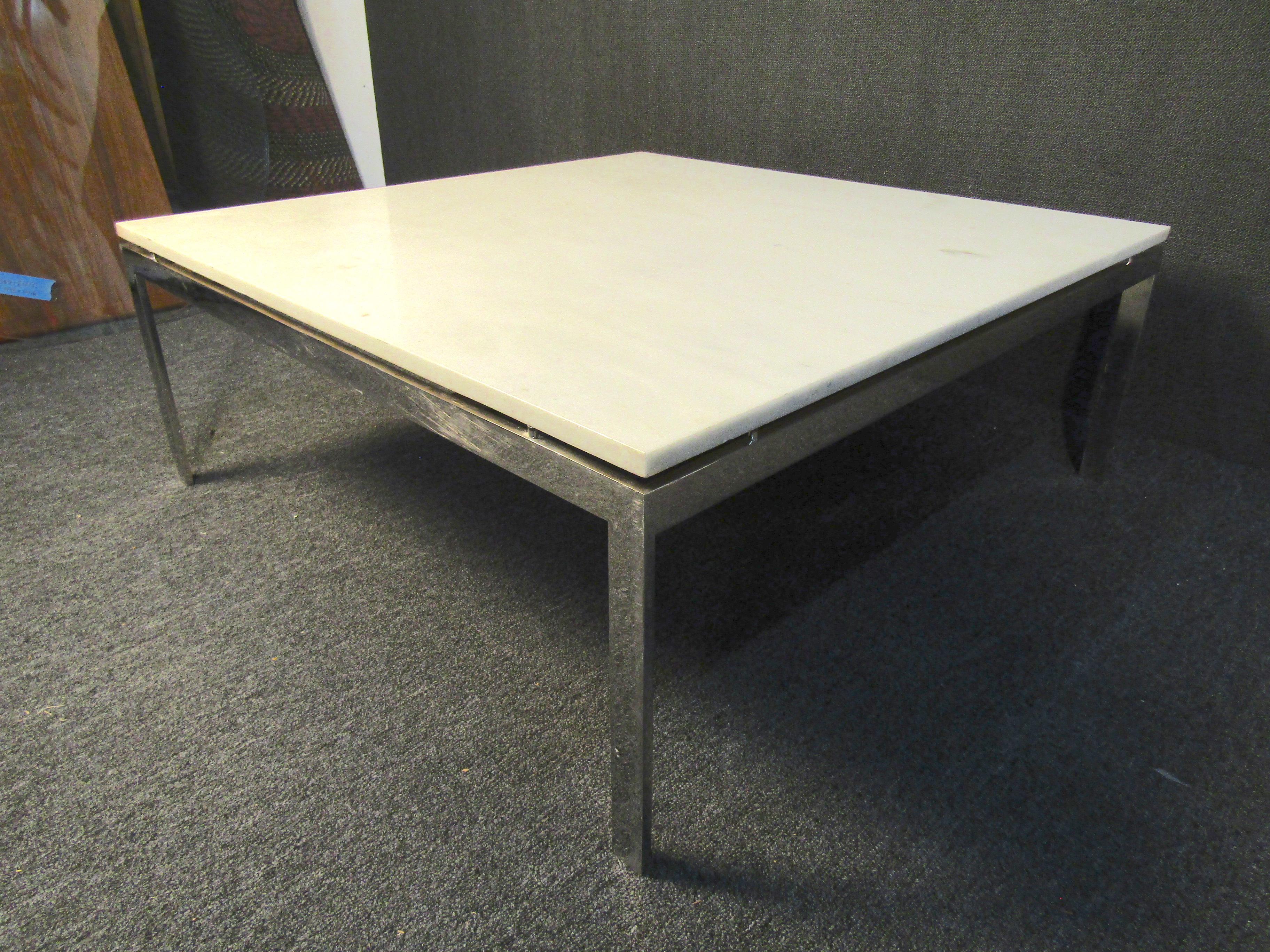20th Century Marble Top Coffee Table by Milo Baughman
