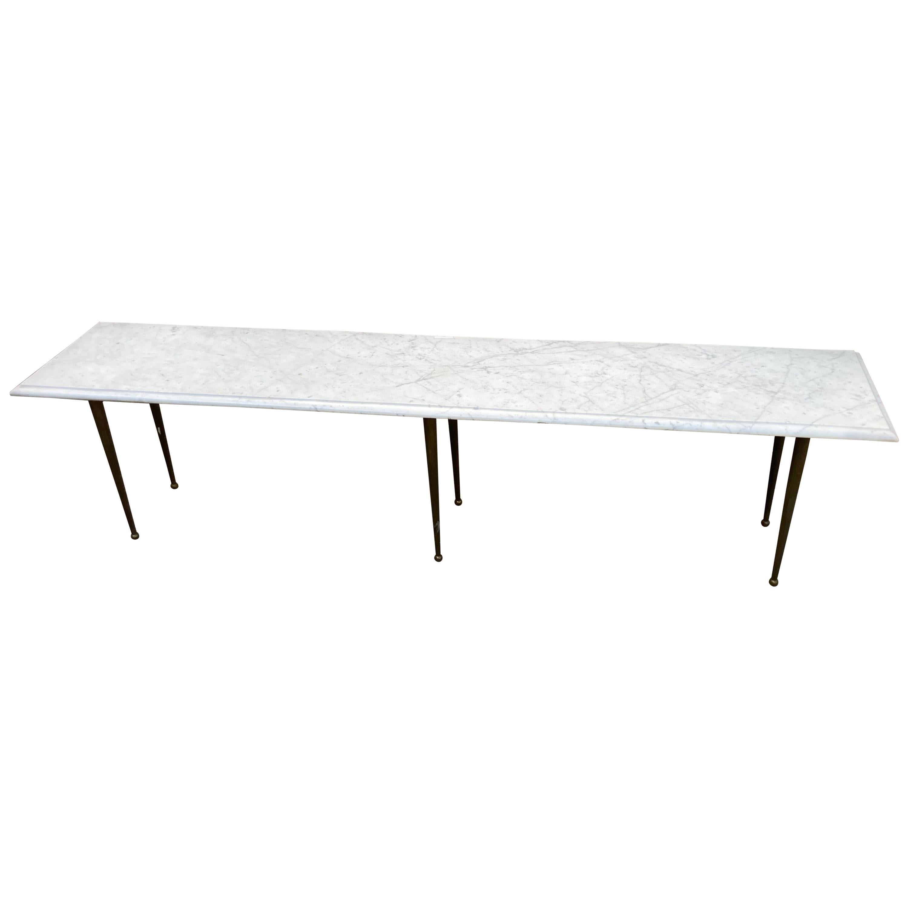 Marble-Top Coffee Table / Bench