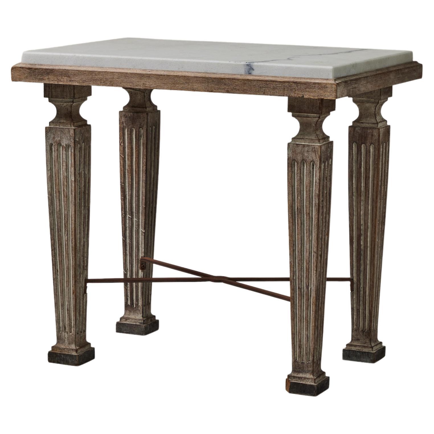 Marble Top Column Table