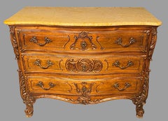 Marble Top Commode, Dresser Louis XV Style, Late 19th Century