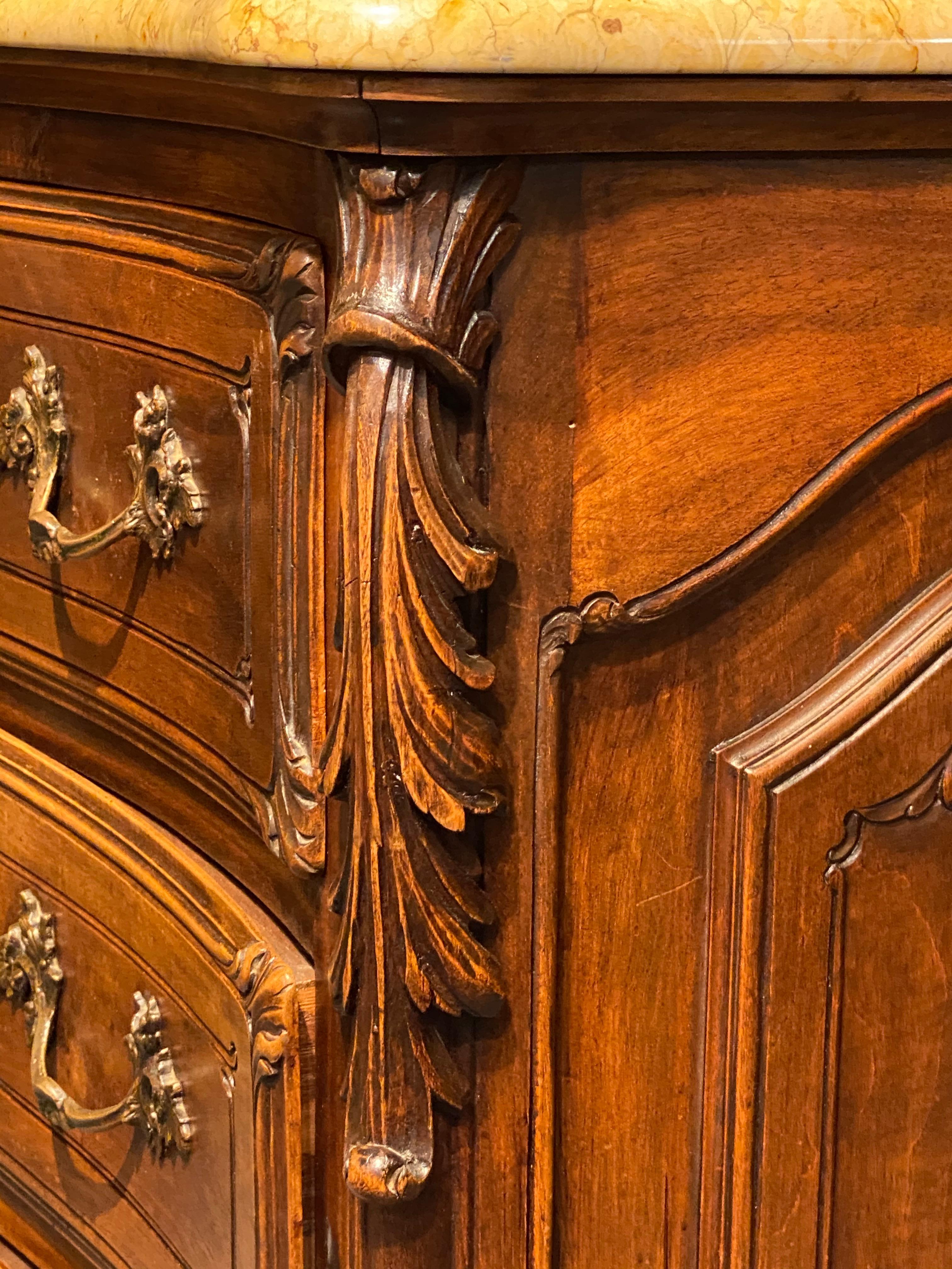 Marble Top Commode, Dresser Louis XV Style, Late 19th Century 3