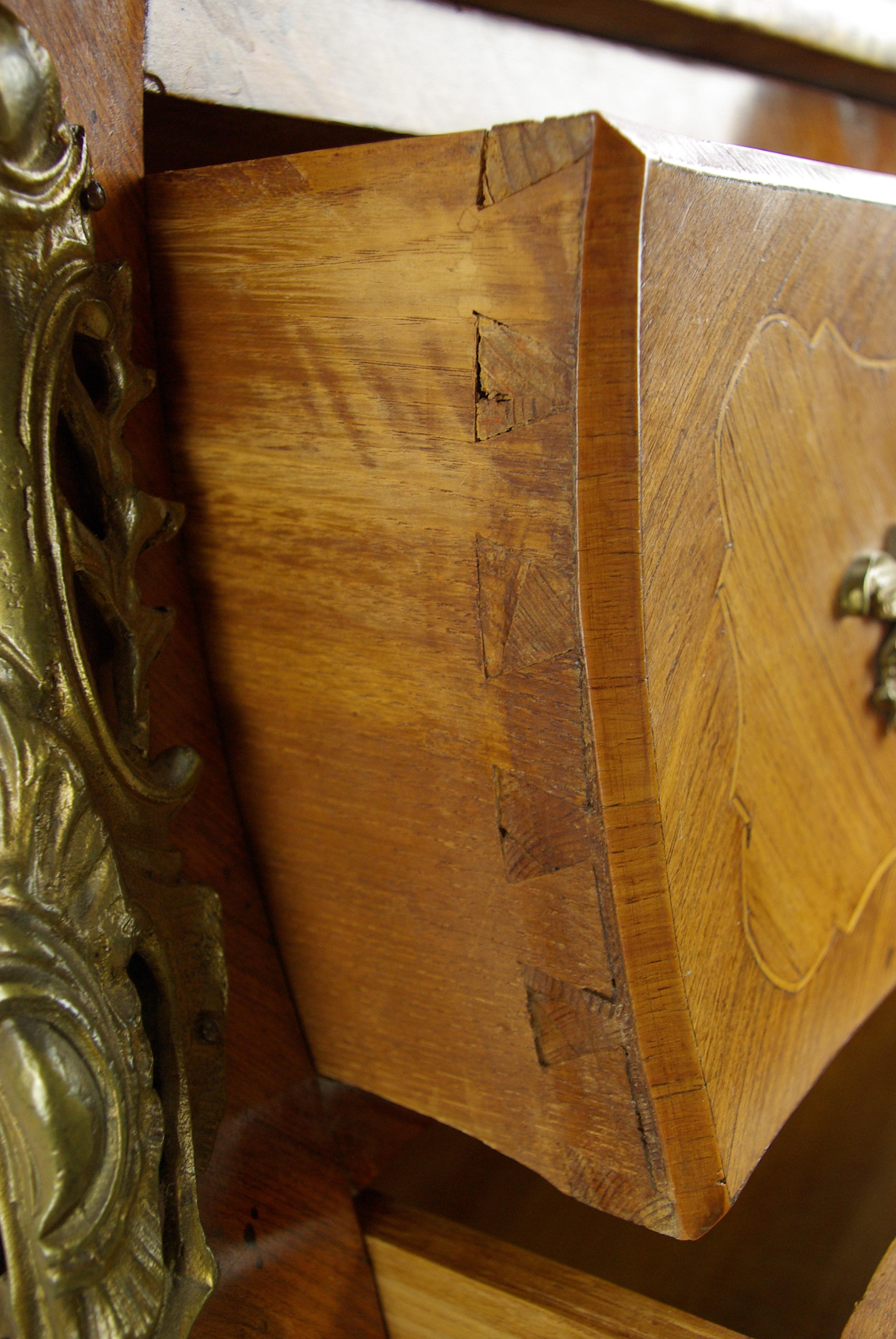 Marble-Top Commode, Louis XV Style, Bombe Commode, France, 1930, B1142 6