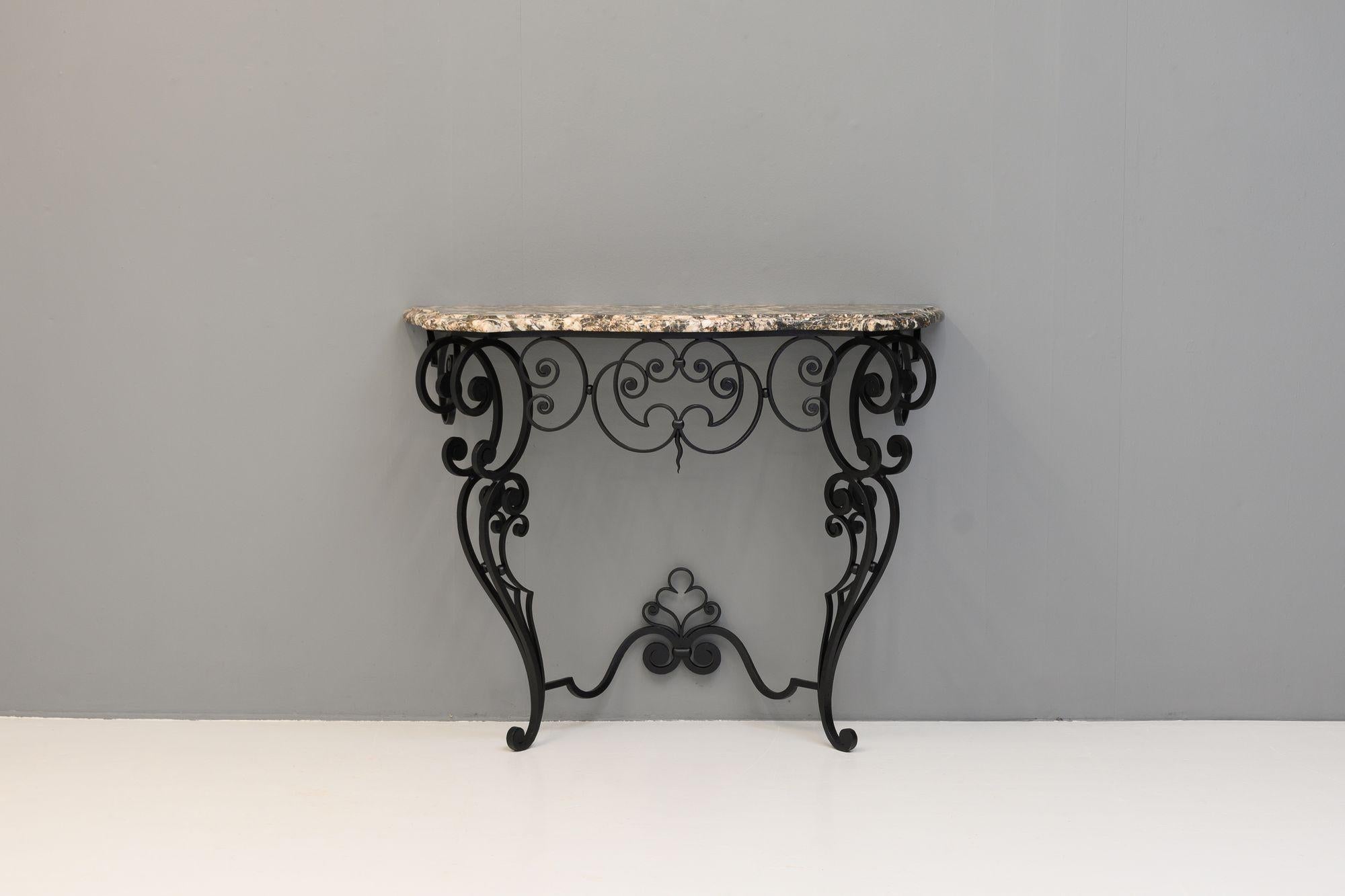 Marble Top Console Table For Sale 6