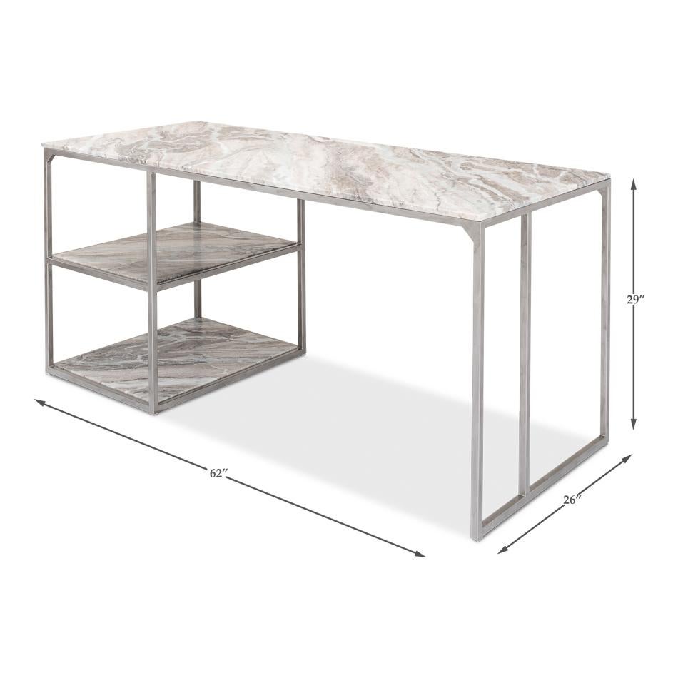 Schreibtisch mit Marmorplatte im Angebot 2