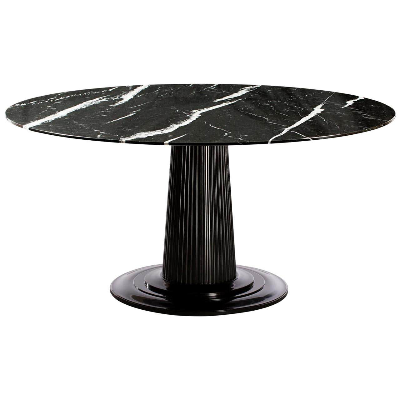 Henge Dining Table with Calcutta Marble Top For Sale at 1stdibs
