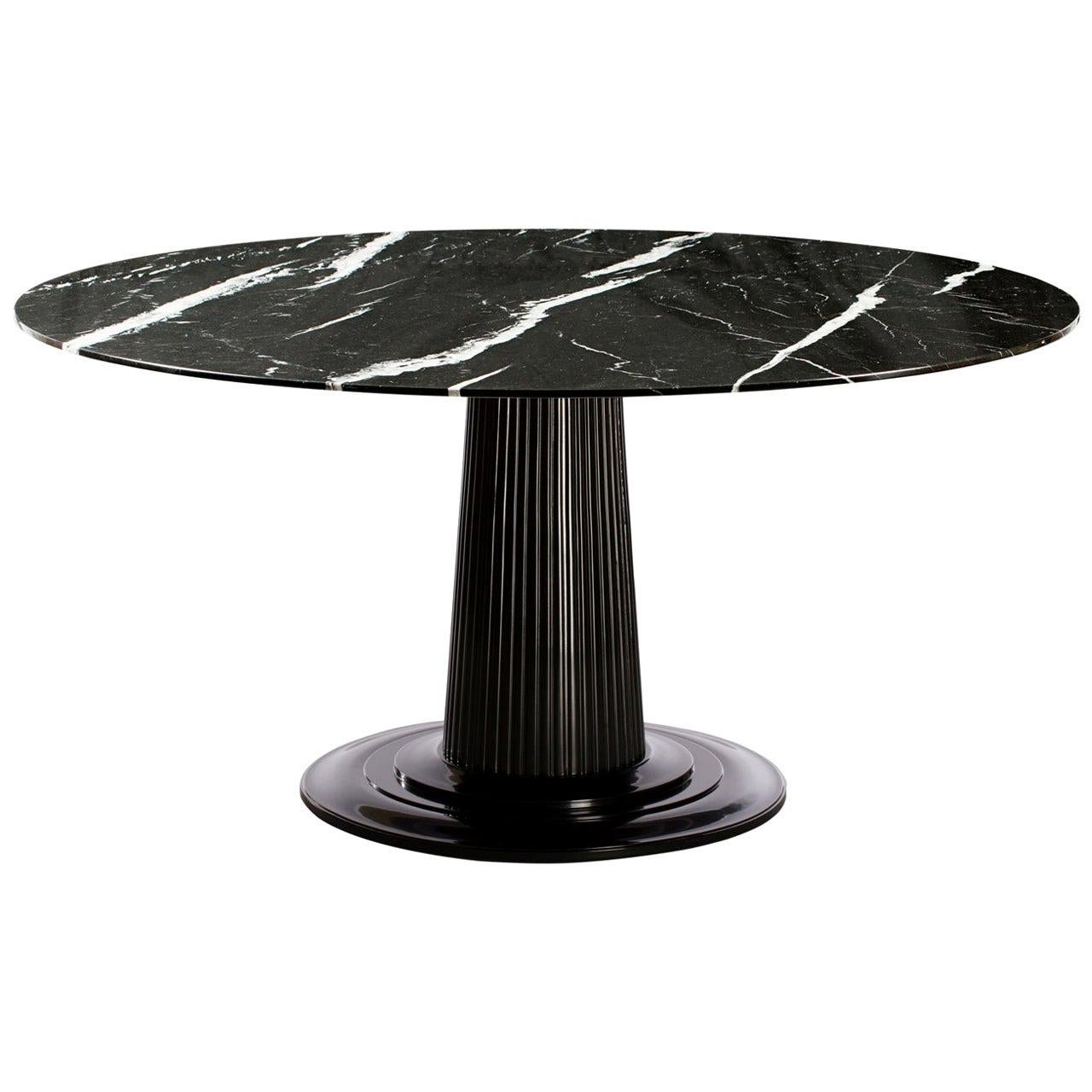 Marble-Top Dining Table