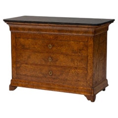 Marble Top Elm Commode
