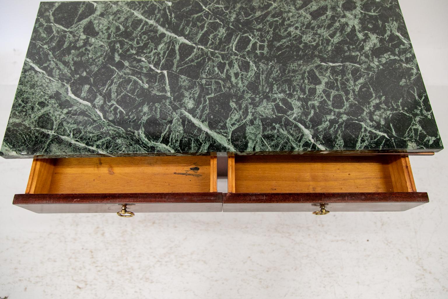 Mid-20th Century Marble-Top English Regency Style Console Table