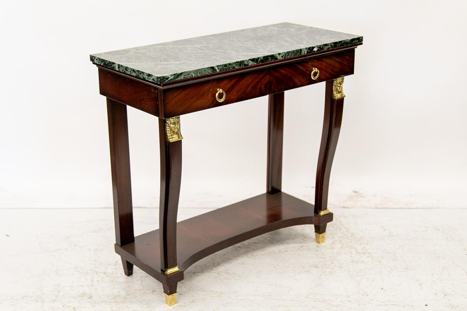 Marble-Top English Regency Style Console Table 1