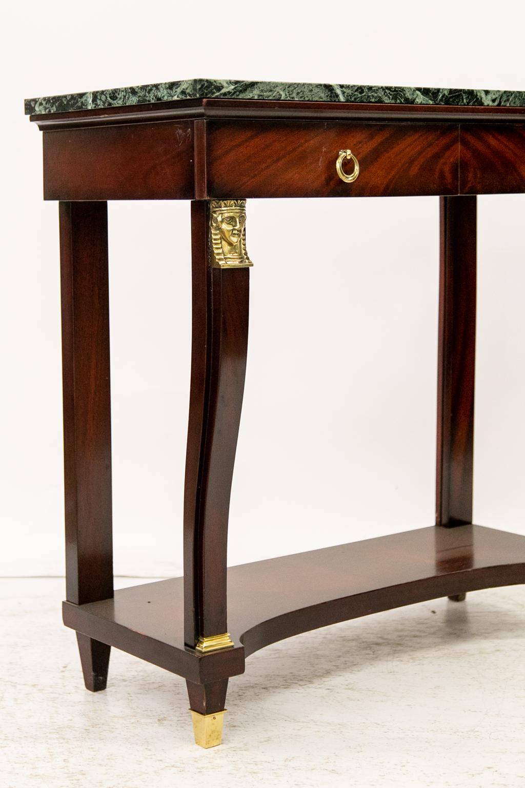 Marble-Top English Regency Style Console Table 2