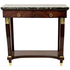 Marble-Top English Regency Style Console Table