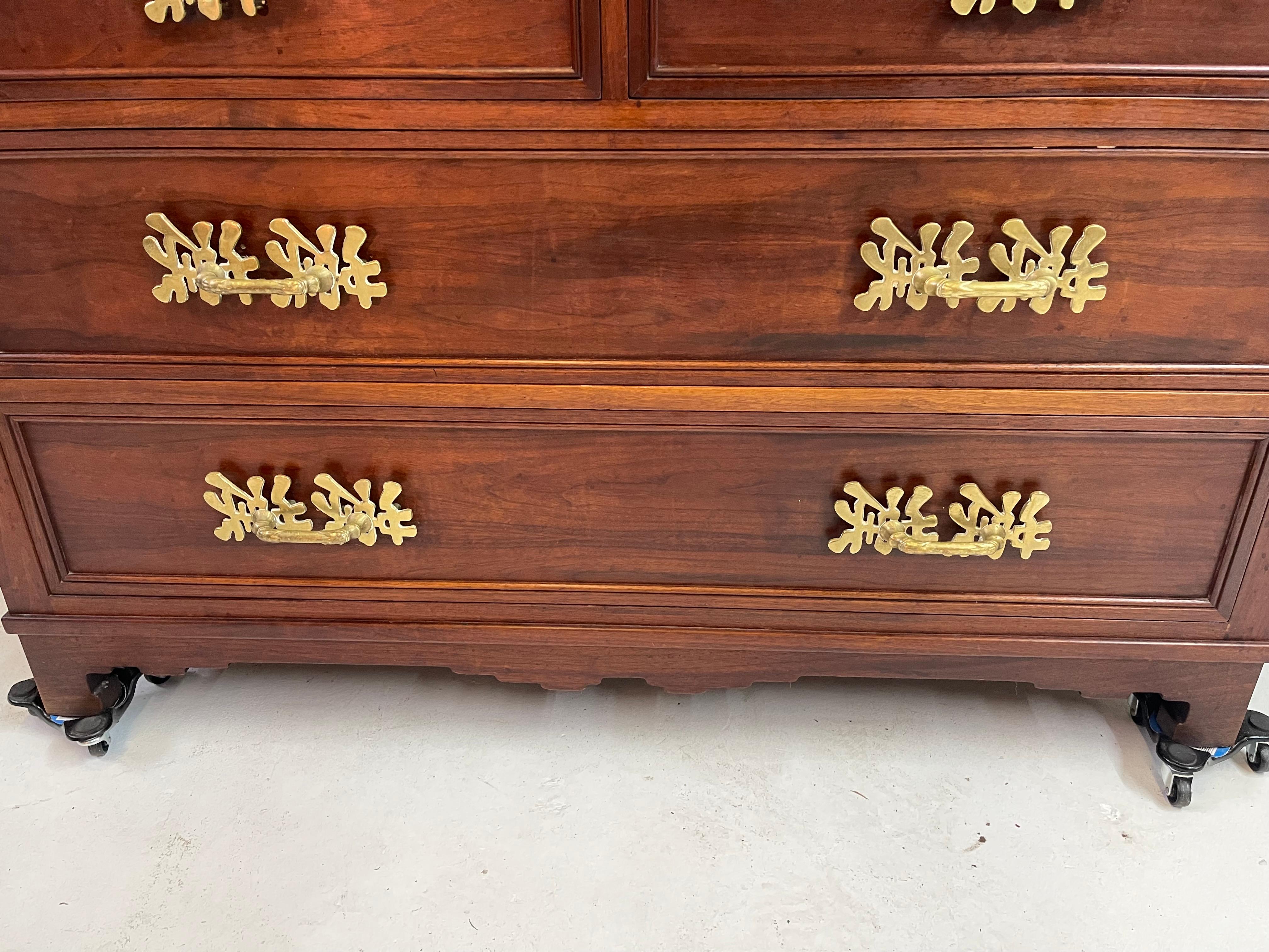 Marble Top Four Drawer Chest with Bronze Hardware For Sale 6