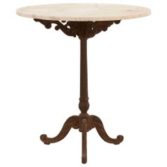 Marble-Top French Bistro Table
