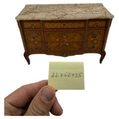 Marble Top French c1880s Very Fine Inlay Satinwood Chest Dresser MINT!