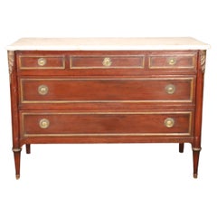 Marble Top French Louis XVI Maison Jansen Style Commode circa 1930s