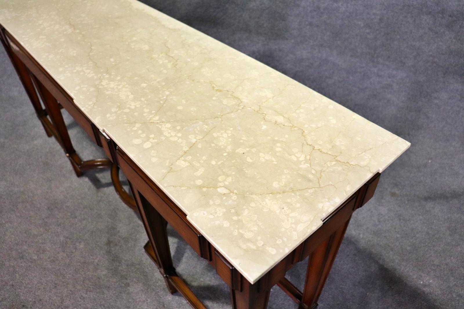 Table console de style Régence française avec plateau en marbre  en vente 4
