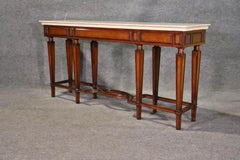 Table console de style Régence française avec plateau en marbre