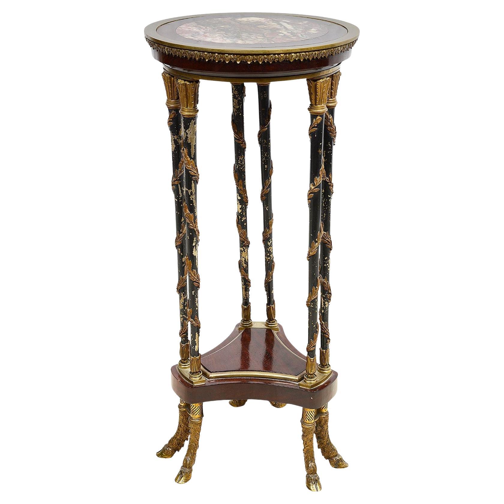 Marble top Gueridon /side table, after Weisweiler.