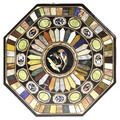 Vintage Marble top inlaid with semi-precious stones
