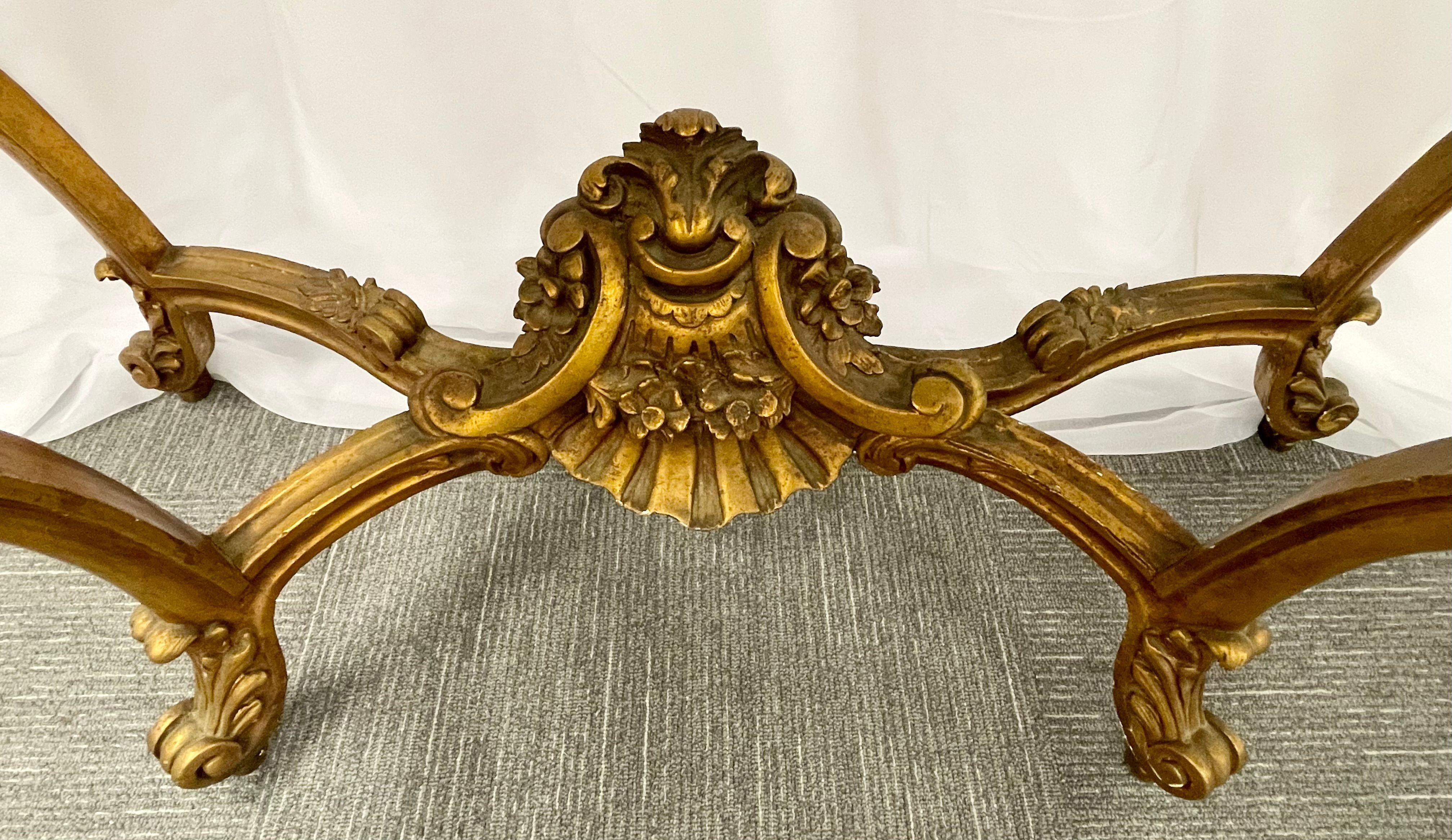 Marble-Top Louis XV Style Console Table by Jansen Exquisite Carved Details 1920s For Sale 9