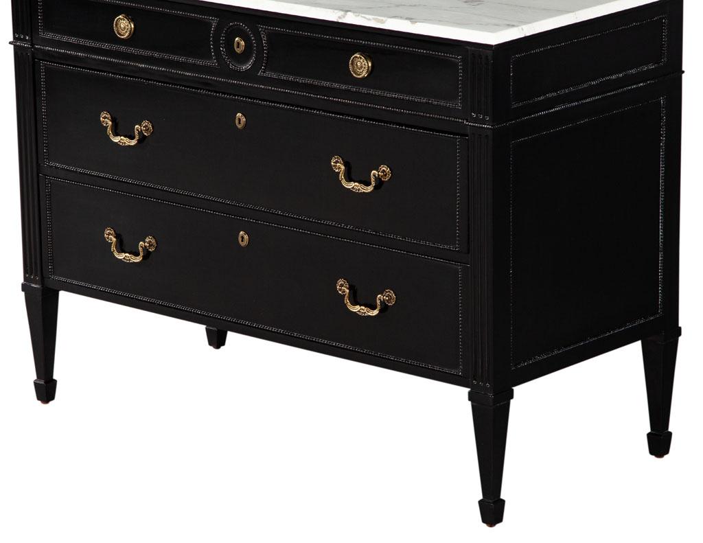 Marble Top Louis XVI Style Commode Chest For Sale 7