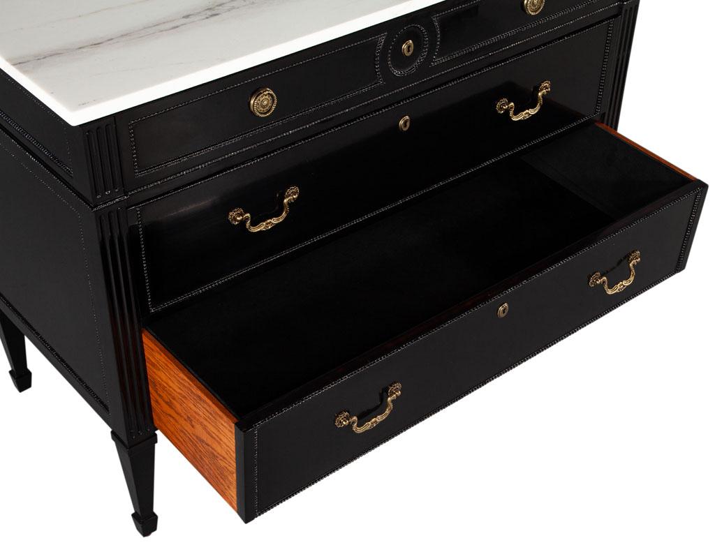 Marble Top Louis XVI Style Commode Chest For Sale 9