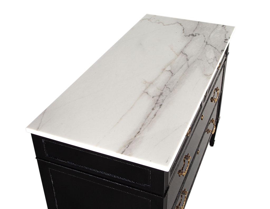 Marble Top Louis XVI Style Commode Chest For Sale 10