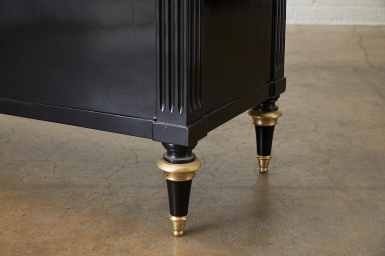 MarbleTop Maison Jansen Neoclassical Ebonized Dry Bar at 1stDibs