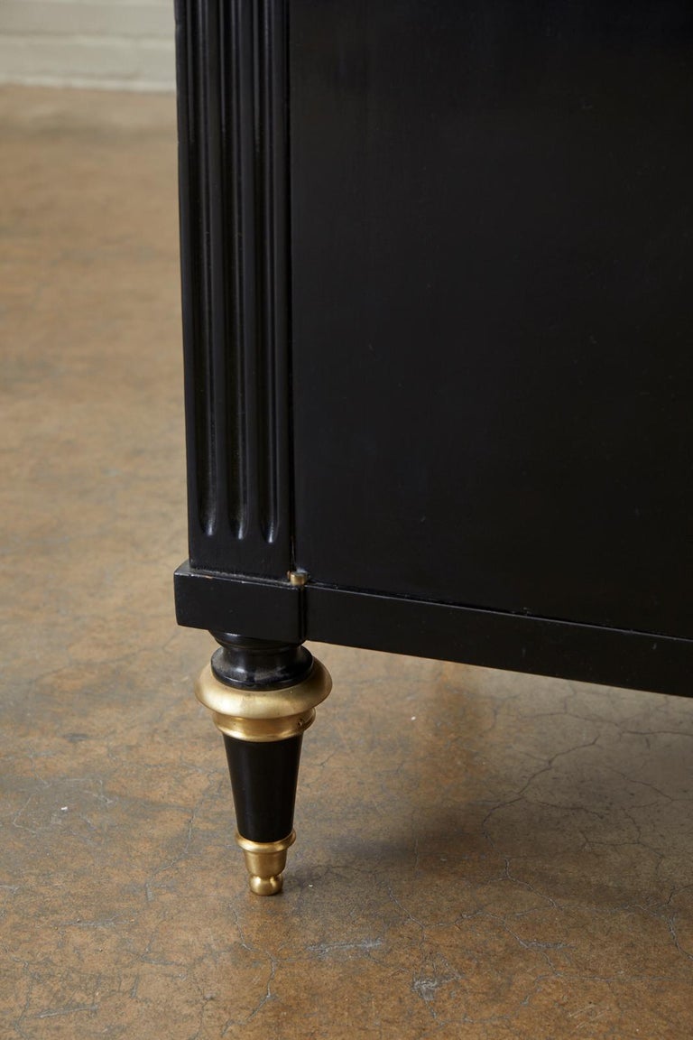 MarbleTop Maison Jansen Neoclassical Ebonized Dry Bar at 1stDibs