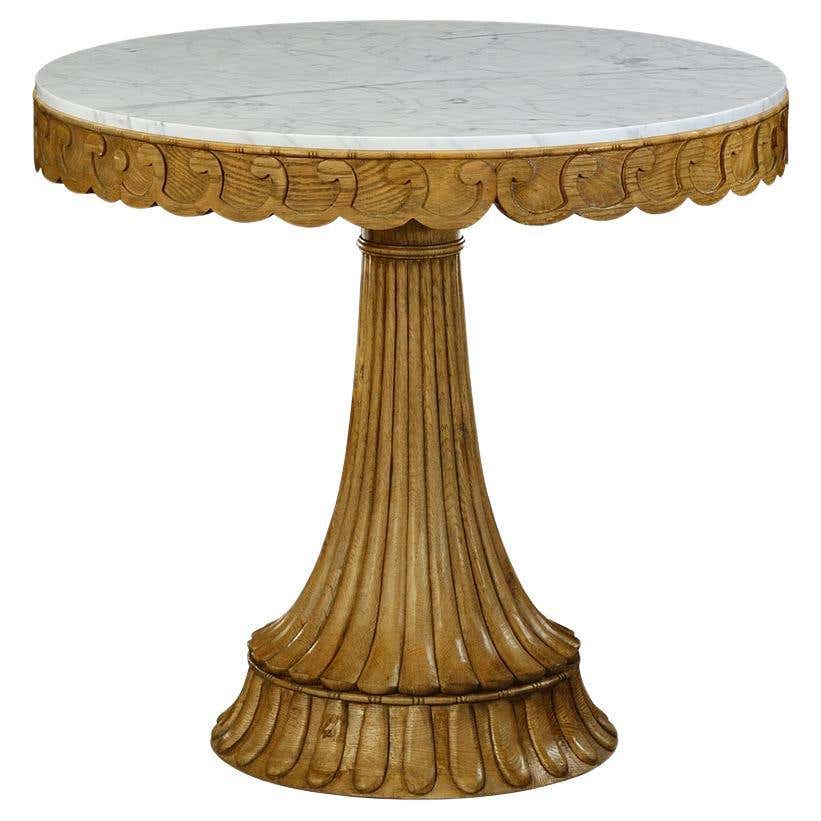 Baluster Table Base Custom French Limestone Round Dining/Center Table with Baluster Base ...