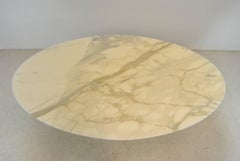 Marble-Top Oval Tulip Dining, Conference Table by Eero Saarinen for Knoll