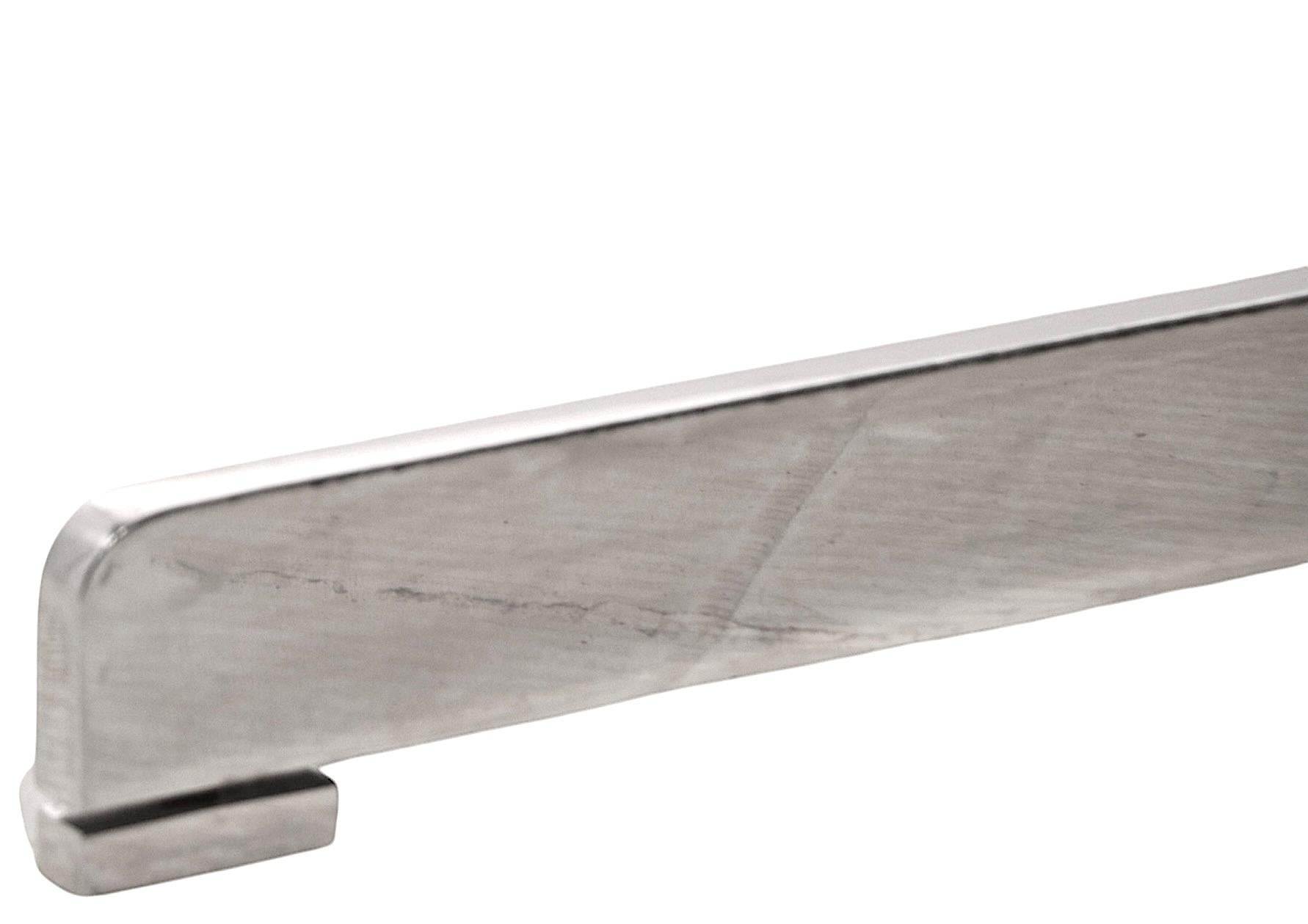 Mesa de comedor con tablero de mármol y base de acero pulido att. a Ward Bennett para Lehigh en Bueno estado para la venta en New York, NY